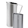 64 Oz. Brushed Stainless Steel Water Pitcher with No Ice Guard